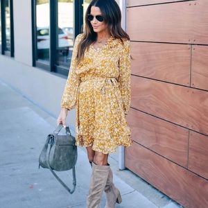 Vici “Vibrant floral shimmer dress”